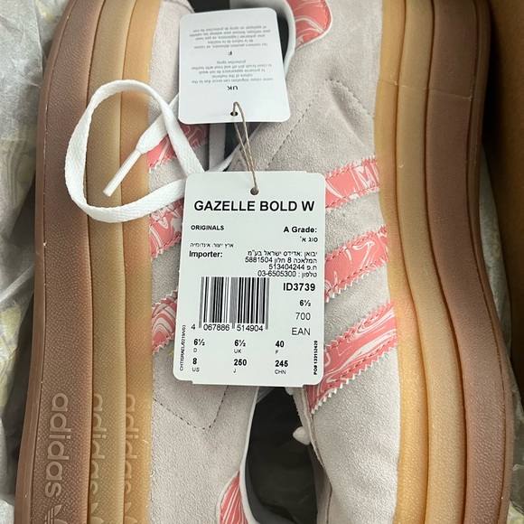 Adidas Gazelle Bold Women's Sneakers - Pink and White - Picture 5 of 5